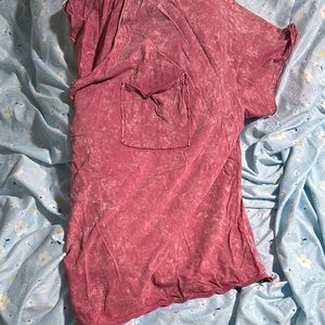 Zenana Outfitters Pink Short Sleeve Tee Casual Top